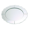 Elegance Lifestyle Round Scalloped Mirror Charger/ Plate